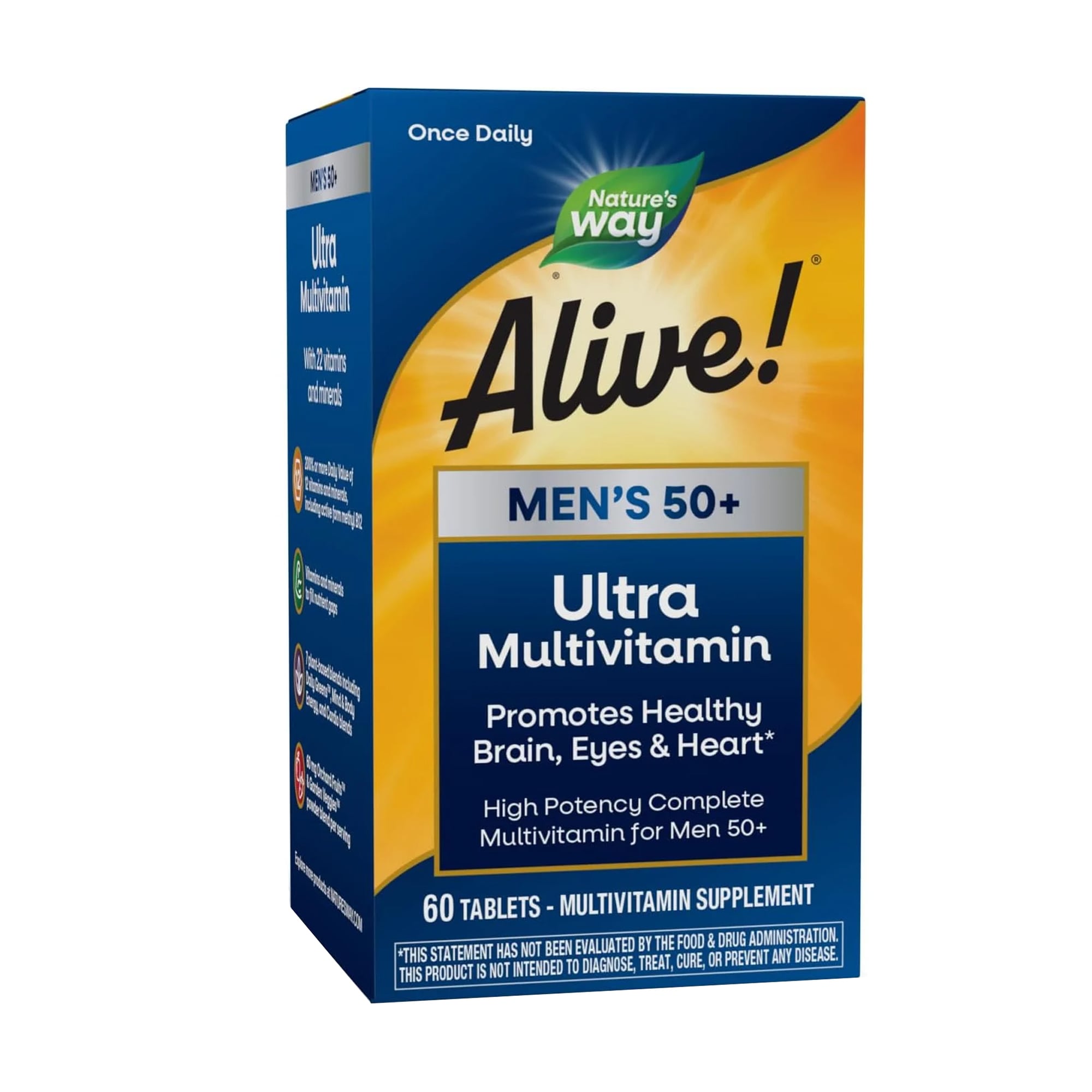 Мультивітаміни для чоловіків 50+ Nature's Way Alive! Once Daily Men's 50+ Multi-Vitamin, 60 таблеток