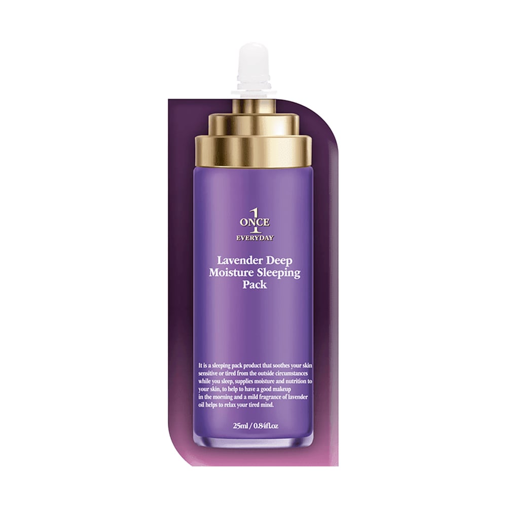 Нічна крем-маска для обличчя Chamos Once Everyday Lavender Deep Moisture Sleeping Pack з лавандою, 25 мл