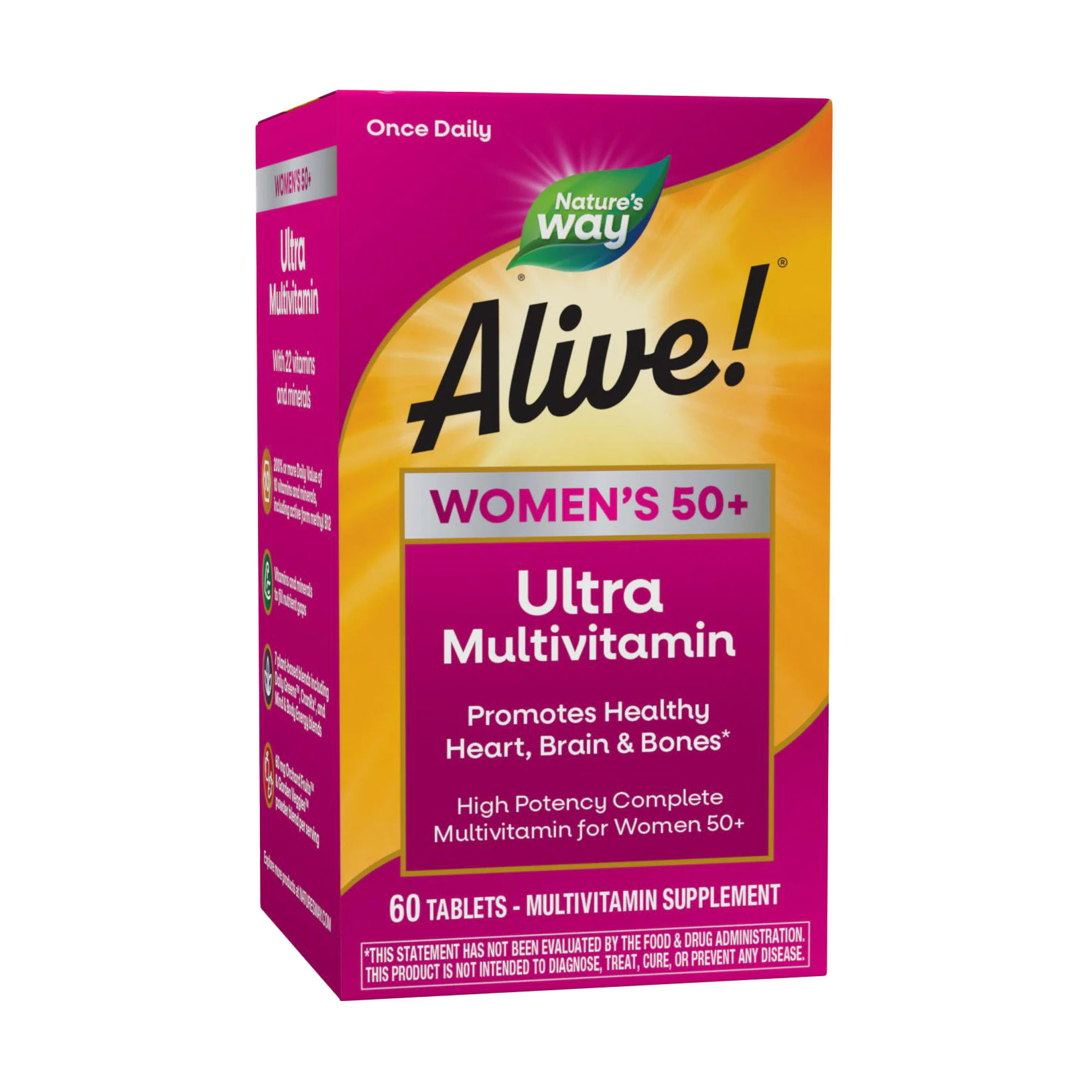 Жіночі мультивітаміни 50+ Nature's Way Alive! Once Daily Women's 50+ Multi-Vitamin, 60 таблеток